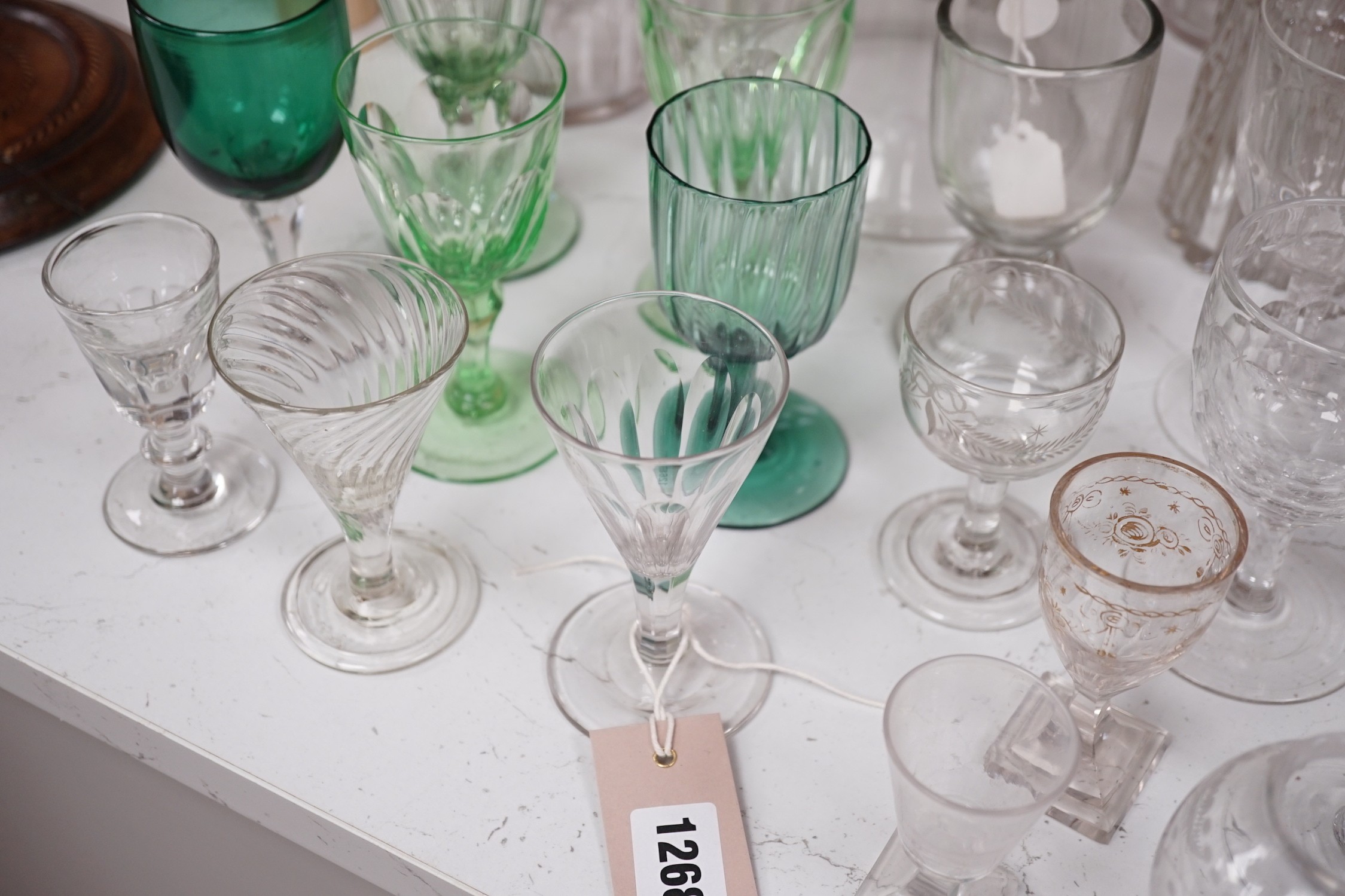 A mixed collection of 18th and 19th century glassware
